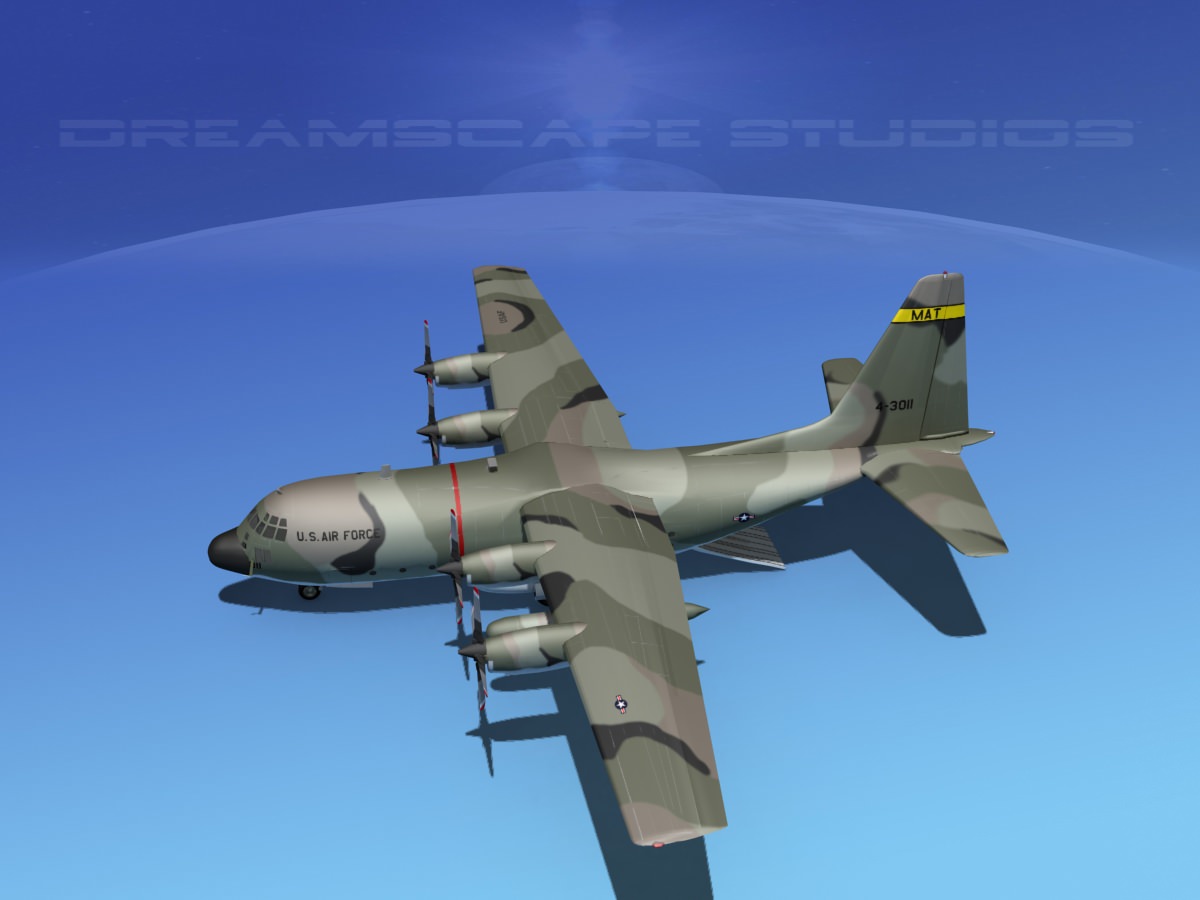 Lockheed C-130 Hercules USAF 3 3D model_10