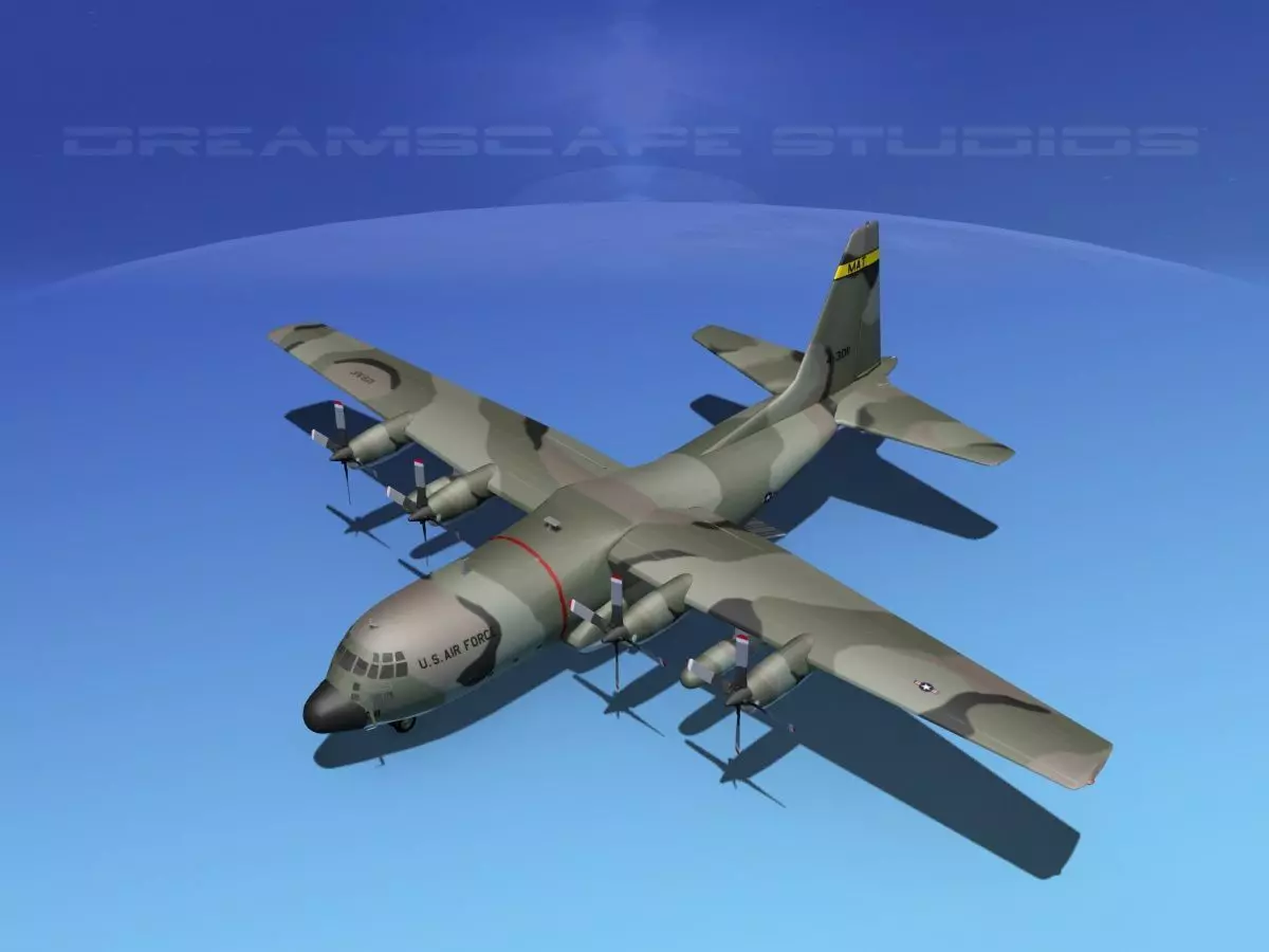 Lockheed C-130 Hercules USAF 3 3D model_0