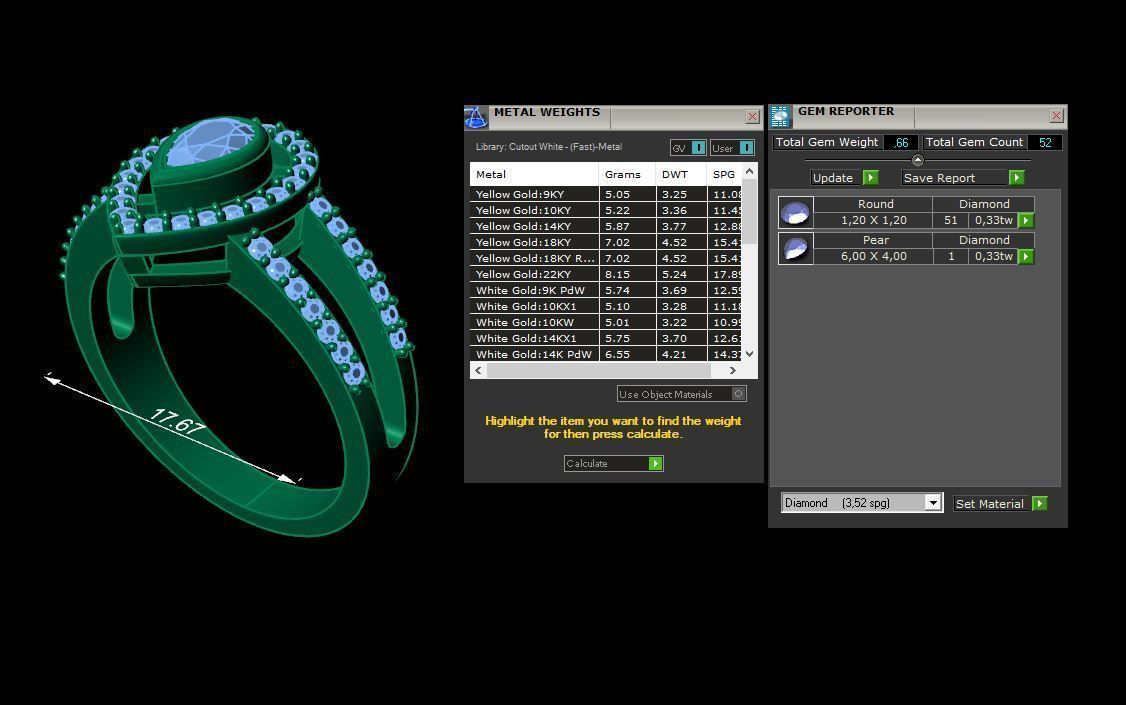Pear Ring 3D print model_7