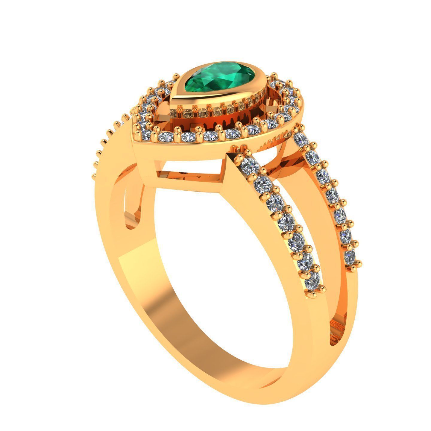 Pear Ring 3D print model_5