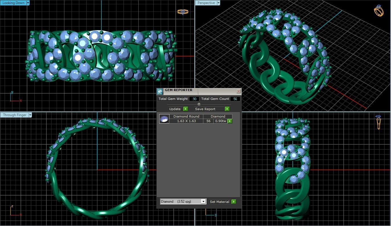 Diamond Ring 3D print model_1