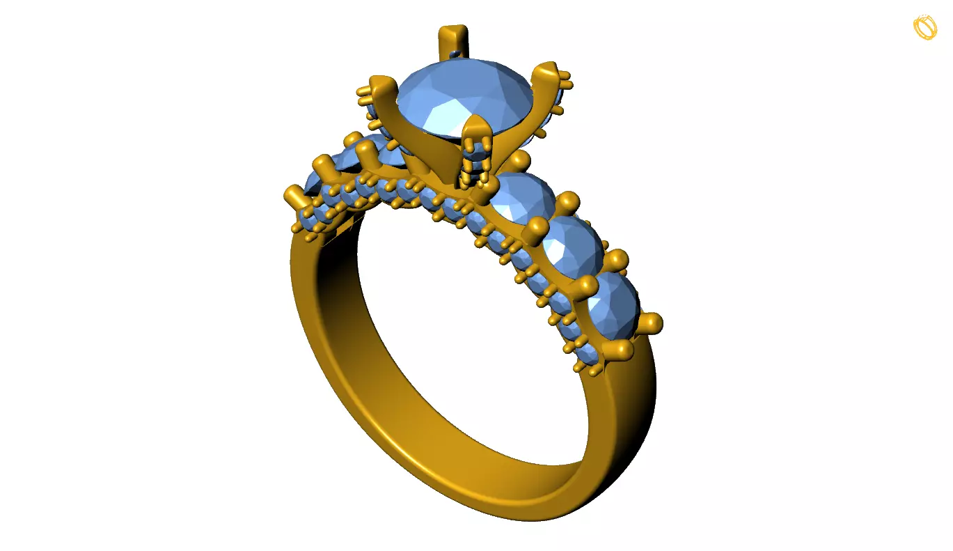 Diamond Ring 3D print model_0