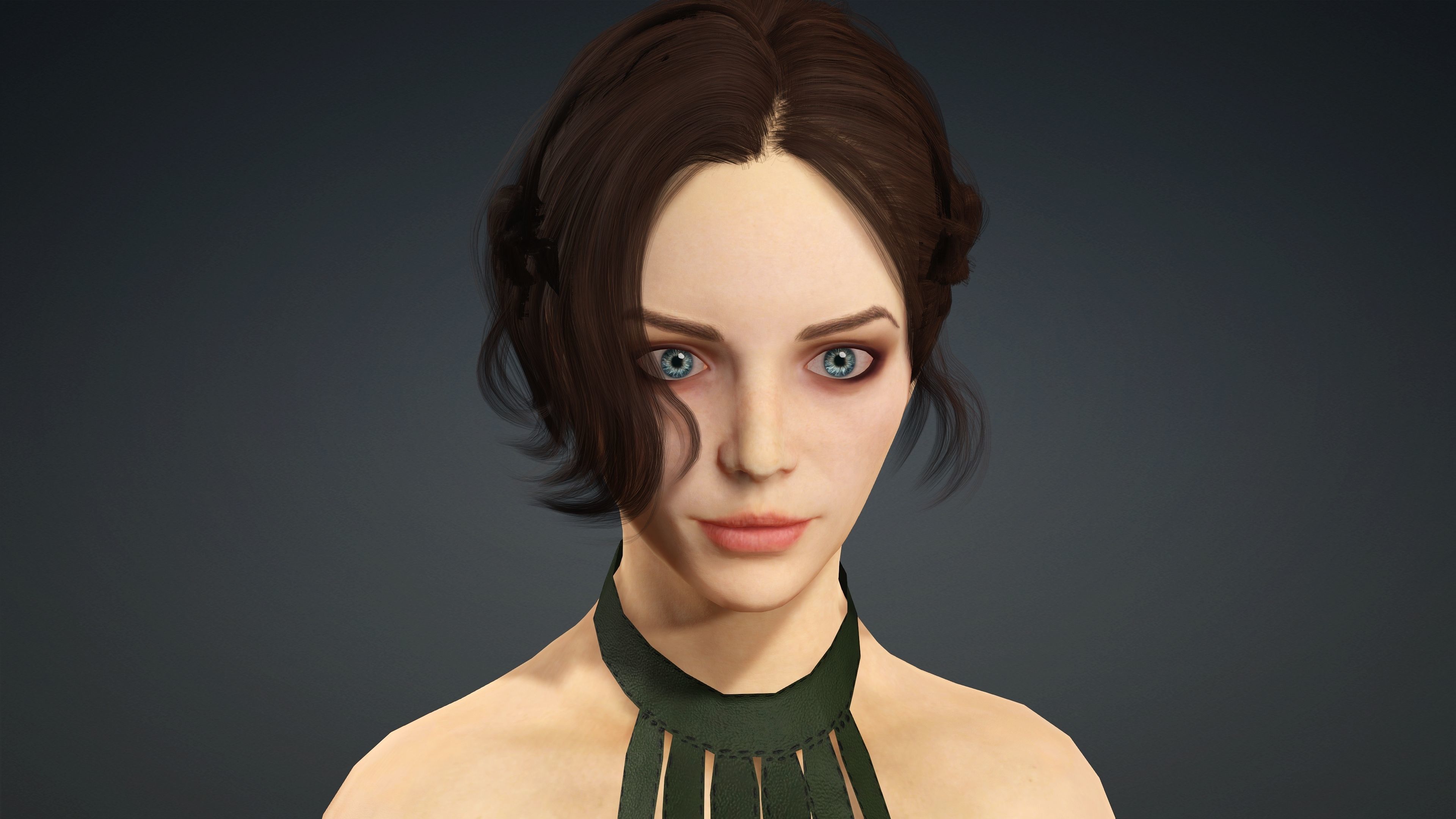 Sexy Character - Fully Rigged 3D model Low-poly 3D model_1