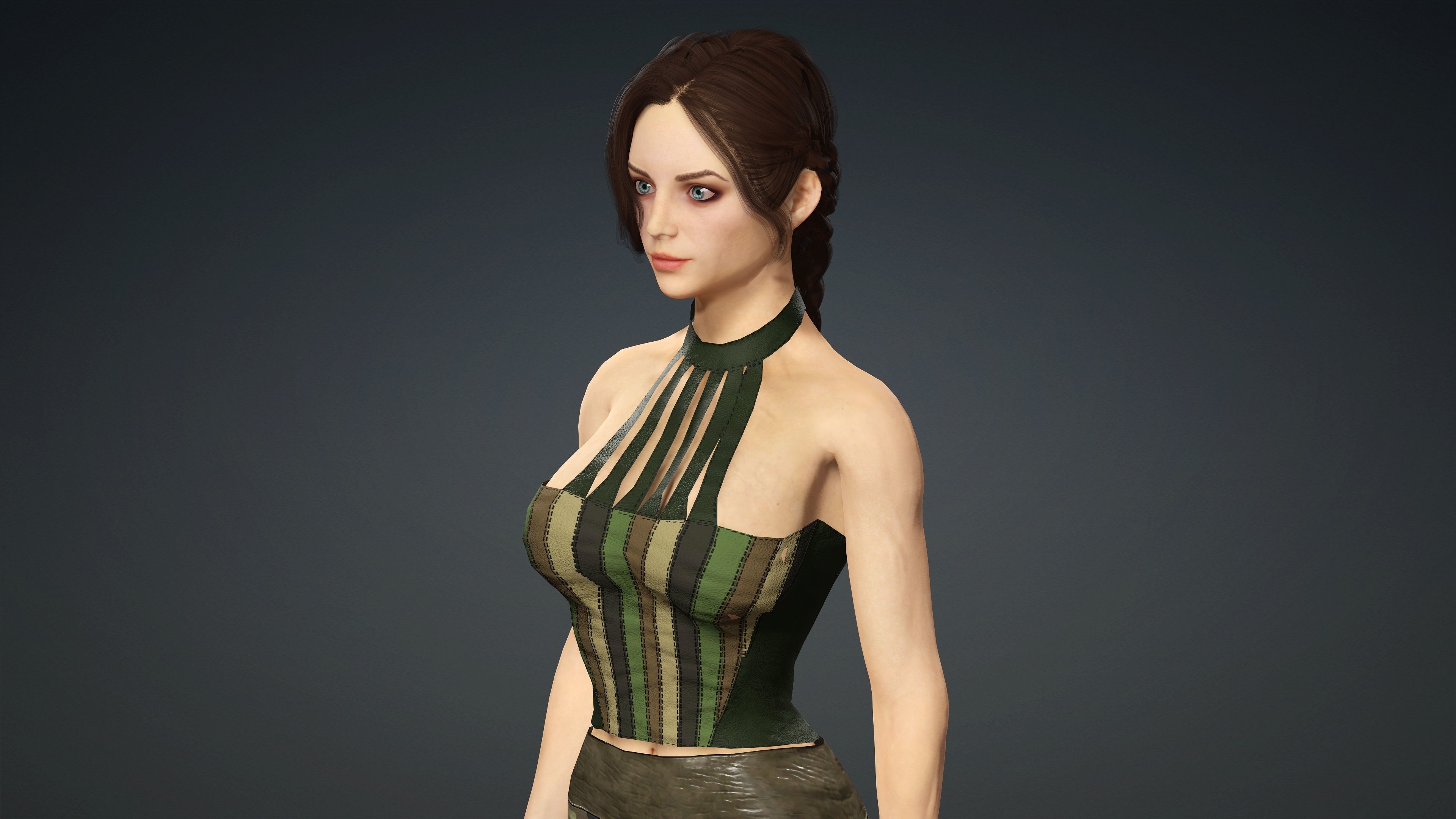 Sexy Character - Fully Rigged 3D model Low-poly 3D model_4