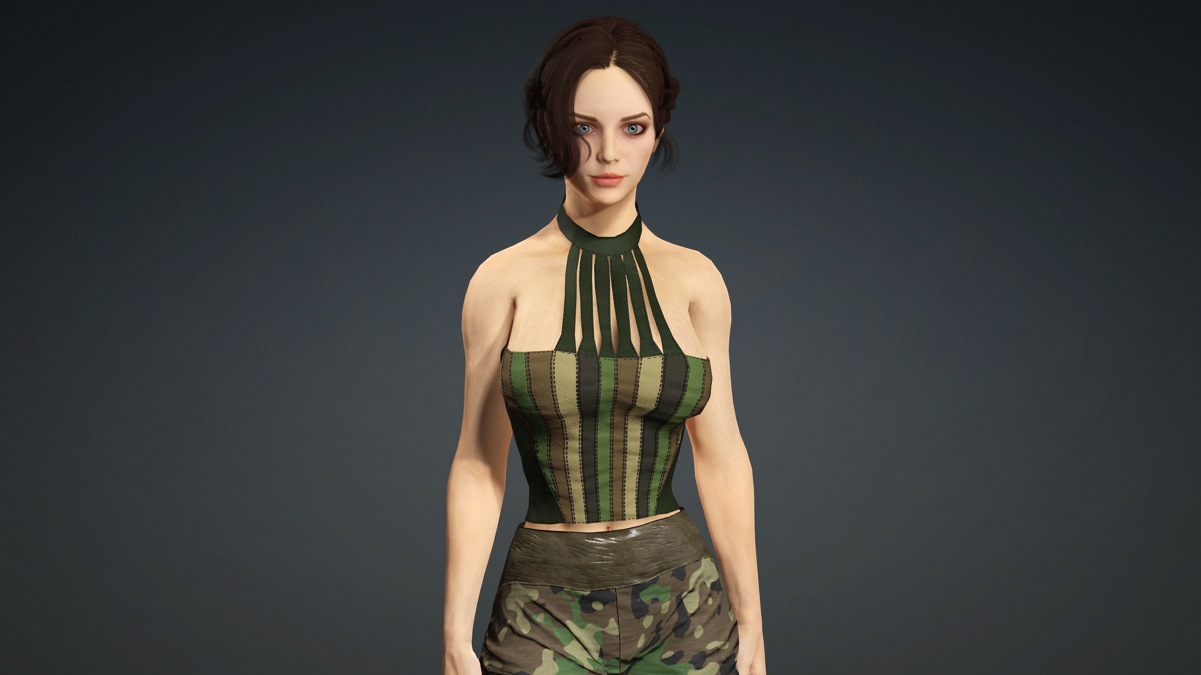 Sexy Character - Fully Rigged 3D model Low-poly 3D model_2