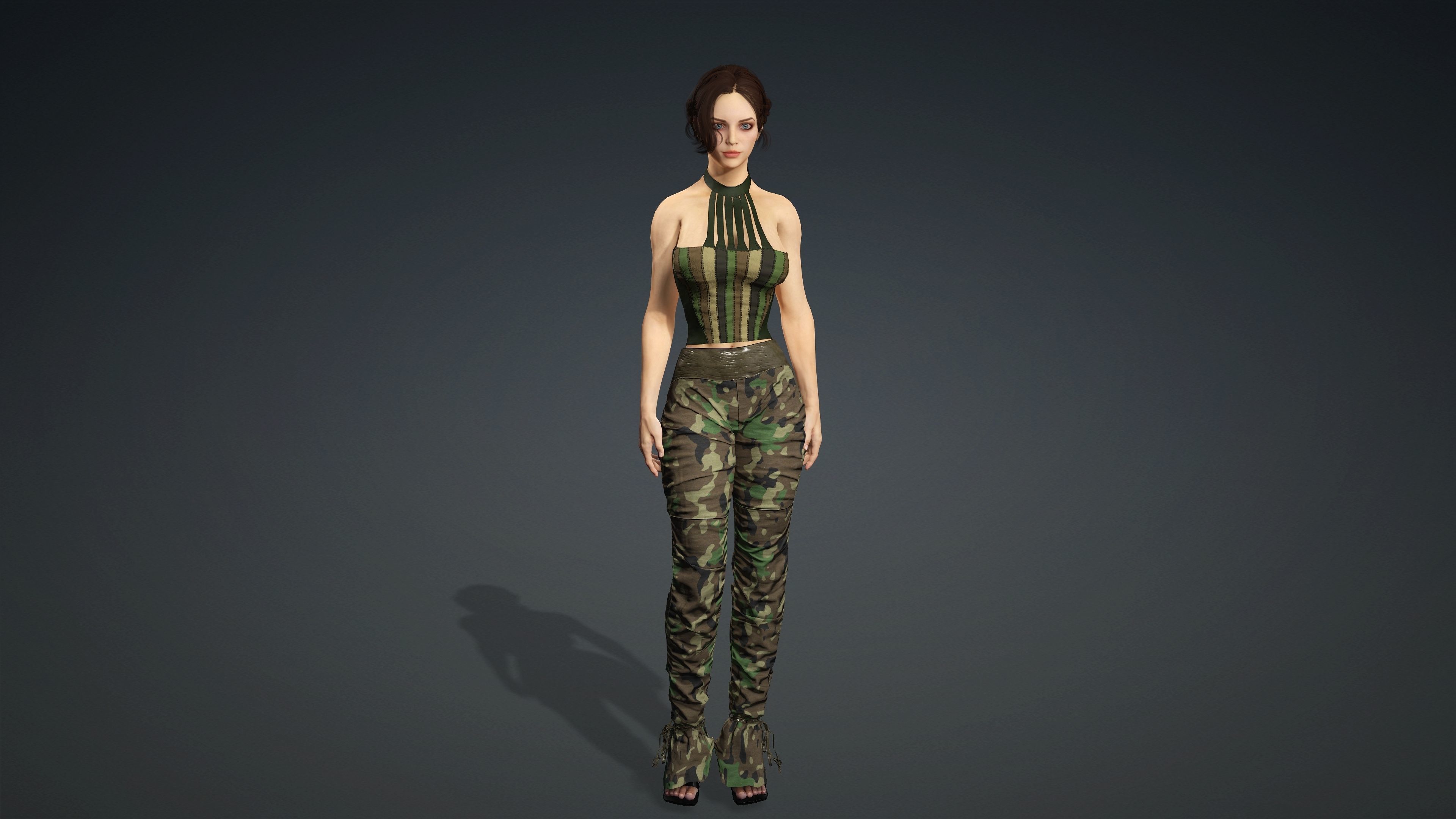 Sexy Character - Fully Rigged 3D model Low-poly 3D model_3