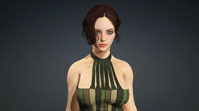 Sexy Character - Fully Rigged 3D model Low-poly 3D model
