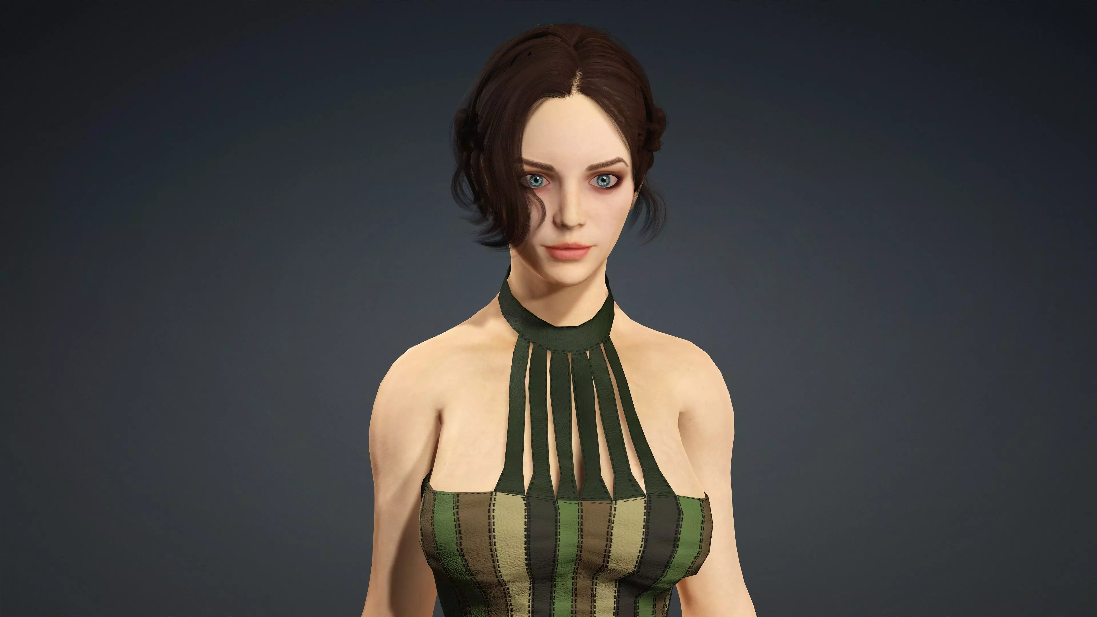 Sexy Character - Fully Rigged 3D model Low-poly 3D model_0