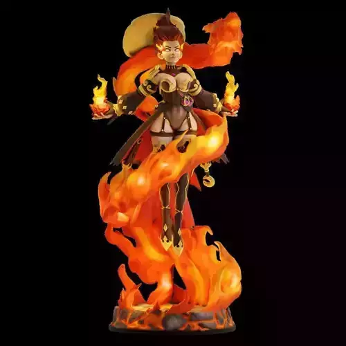 Fiery Soul - Saelum Femme Fatales 002  3D print model