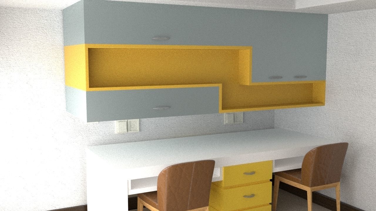 Room with two chairs  3D model_3