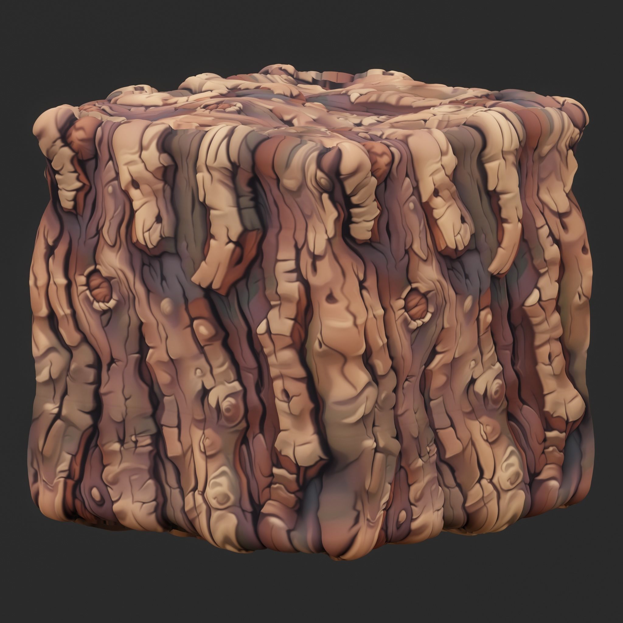 Stylized Bark Seamless Texture Texture_3