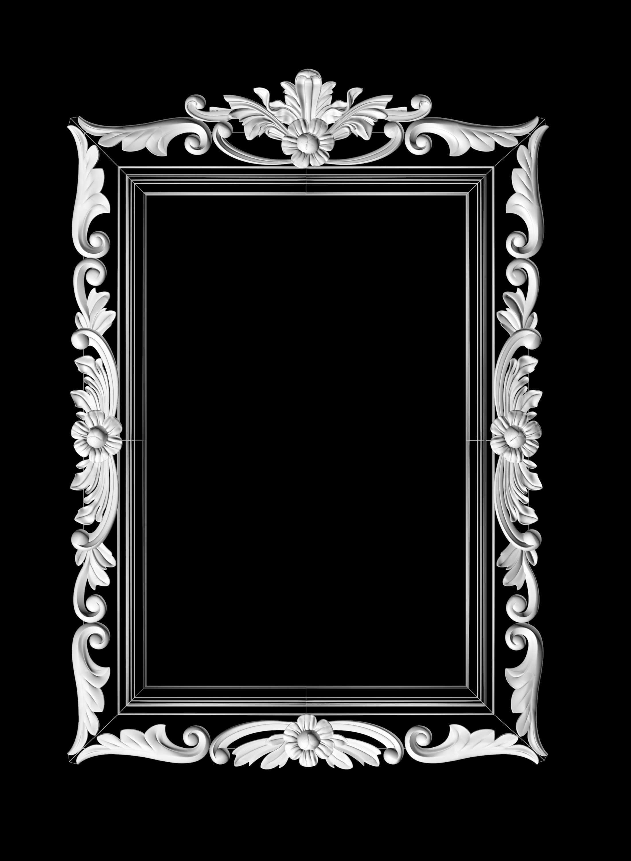 Frame for painting mirror for CNC milling 3D print model_1