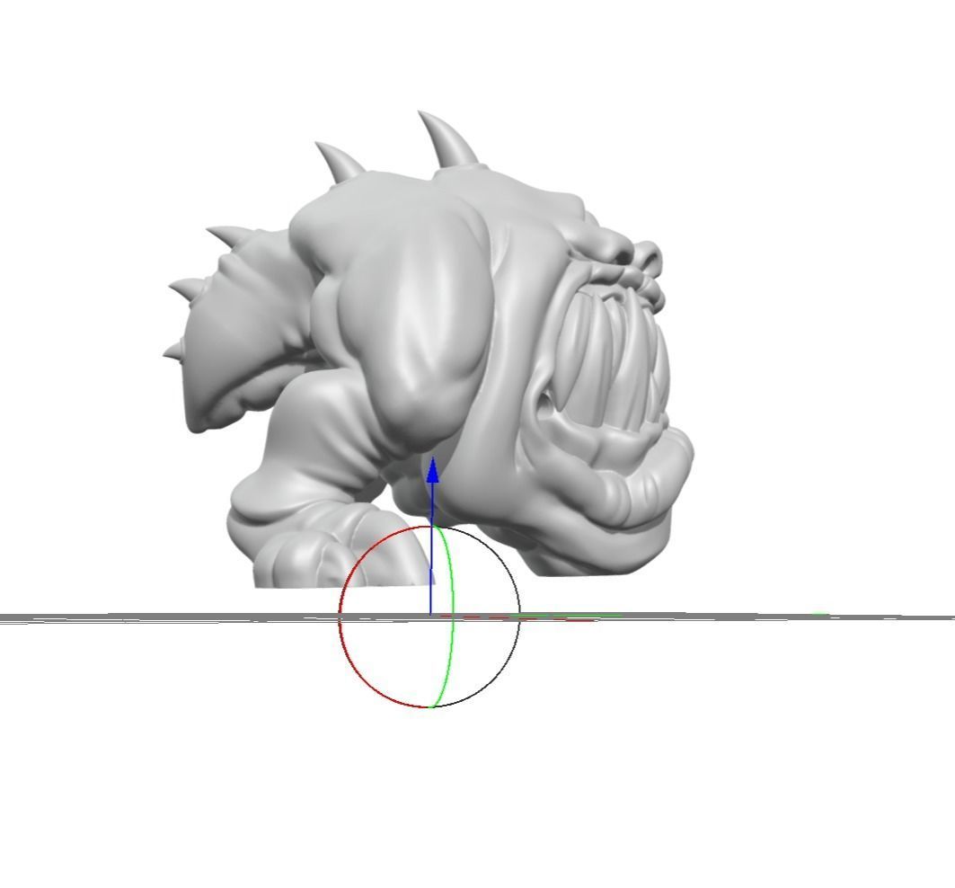 Squig monster desk lamp 3D print model_3