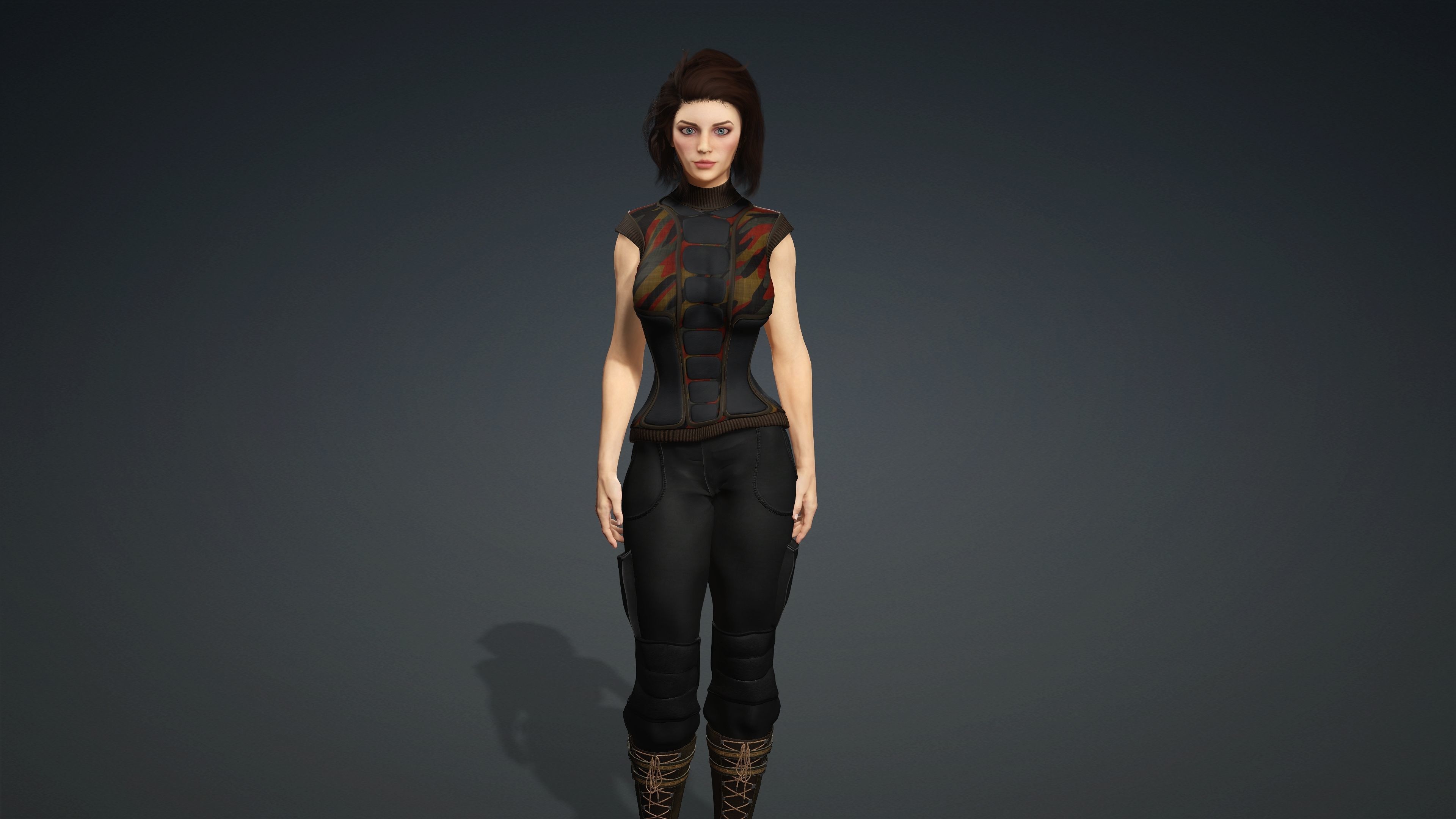 Sexy Character - Fully Rigged 3D model Low-poly 3D model_3