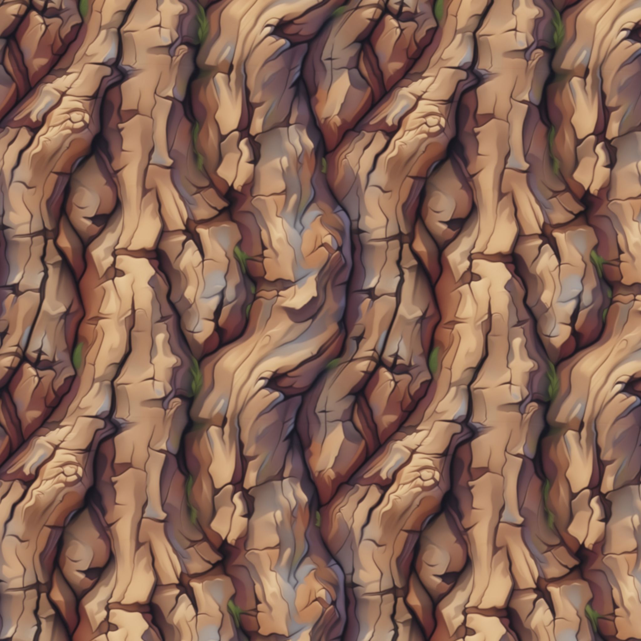  Stylized Bark Seamless Texture Texture_1