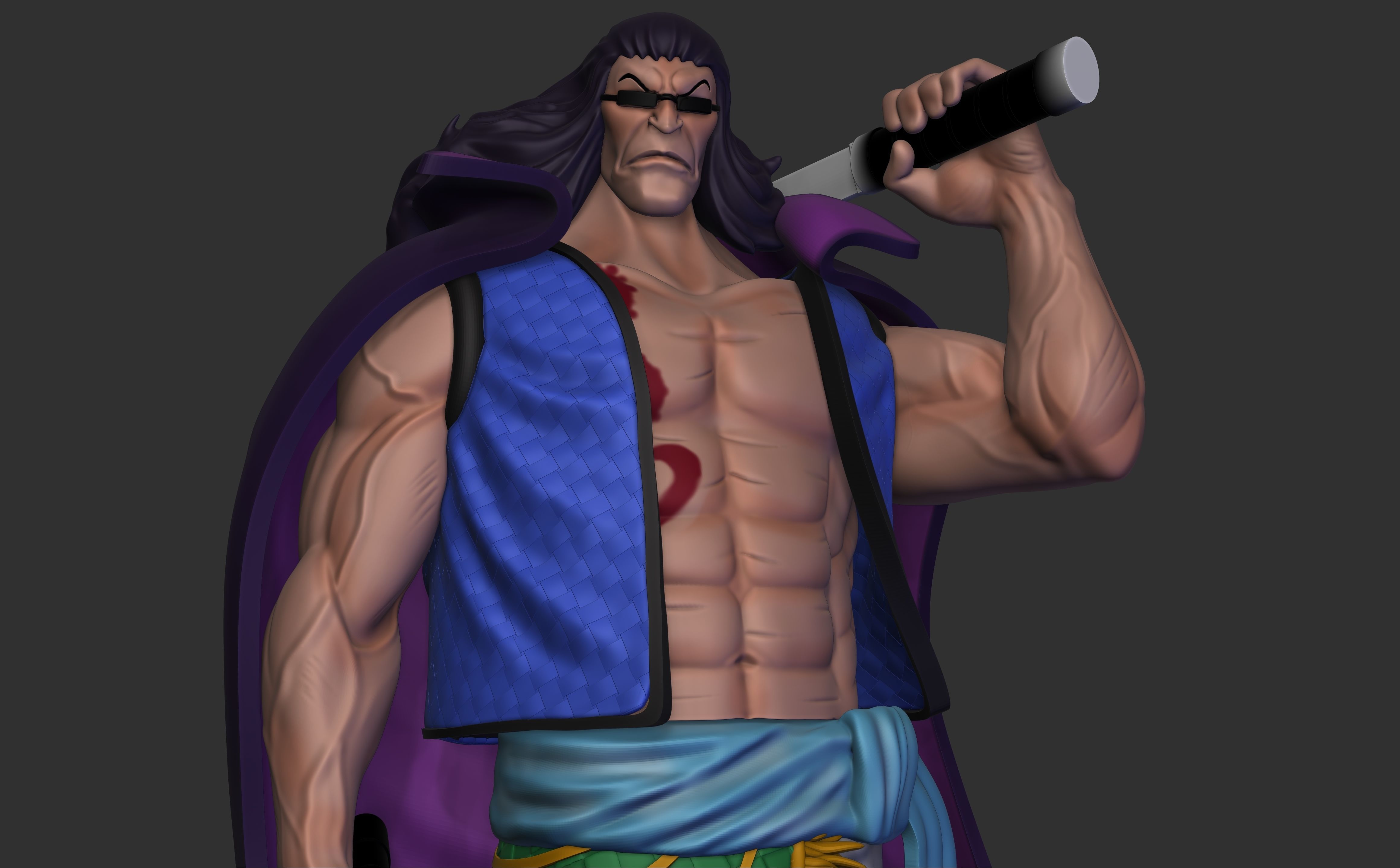 building snake - one piece anime 3D print model_2