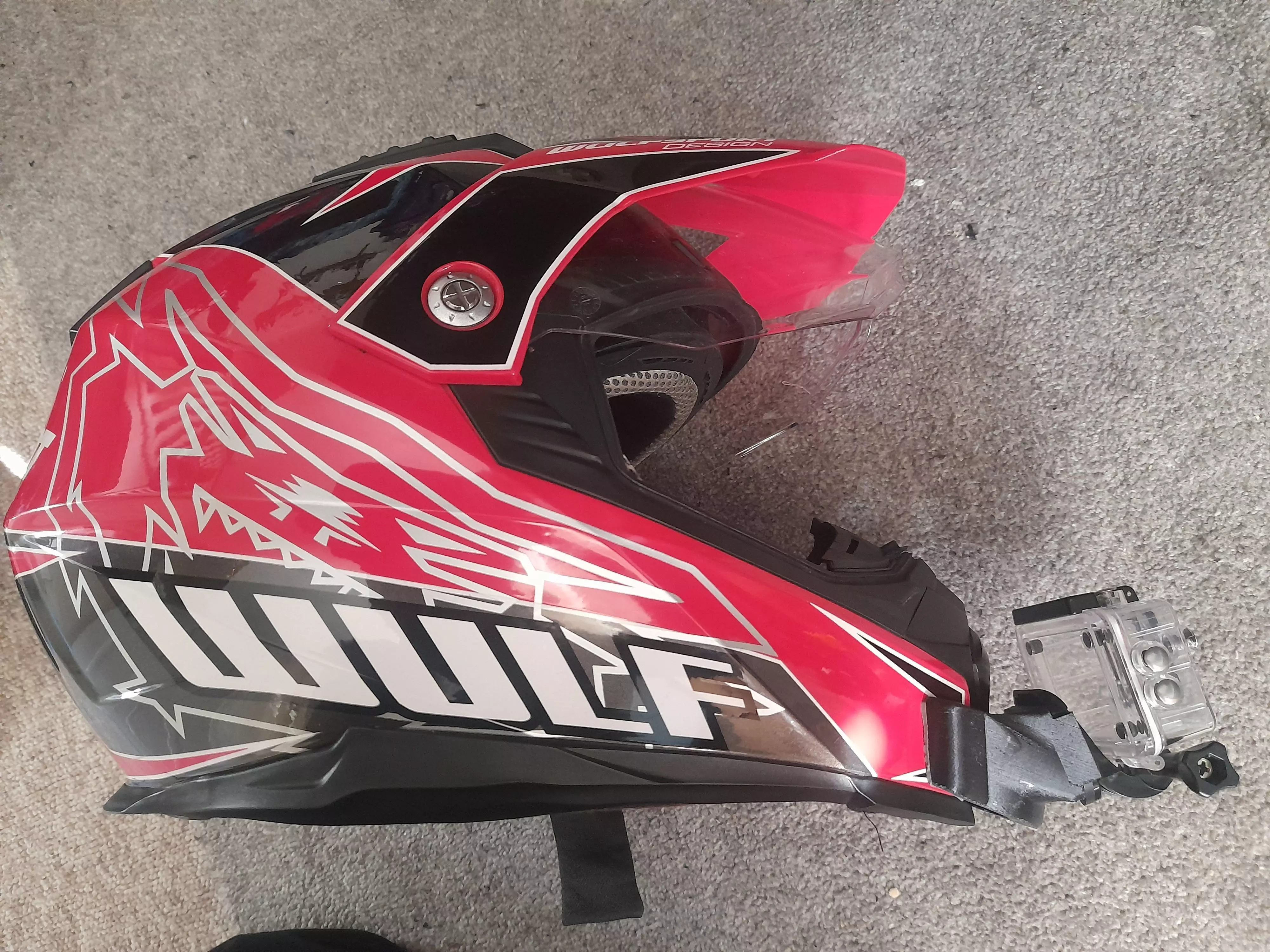 Chin mount for wulfsport ADV helmet acerbis flip fs-606 3D print model_0