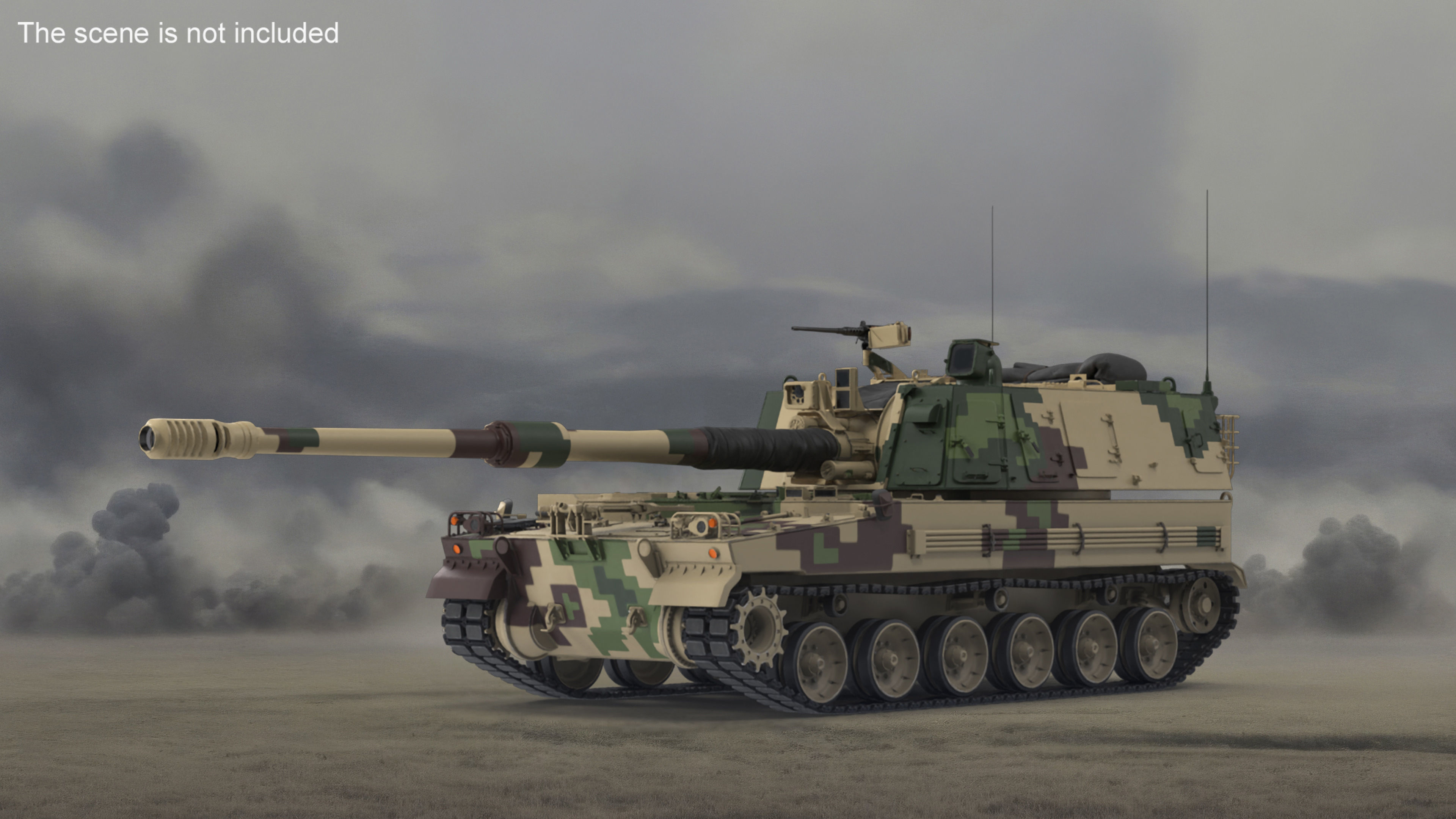 Self Propelled Howitzer K9 Thunder Rigged 3D model