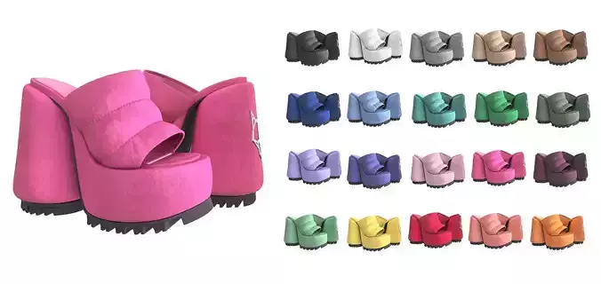 NAKED WOLFE WOW Sandals- 3d Model Low-poly 