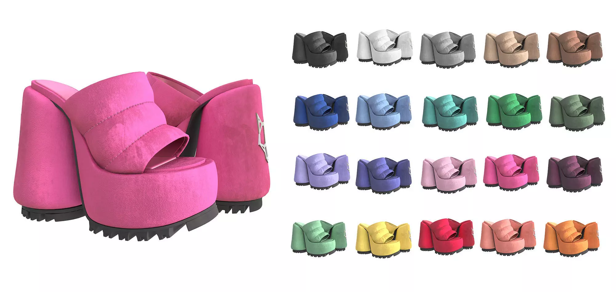 WOLFE WOW Sandals- 3d Model Low-poly Low-poly 3D model