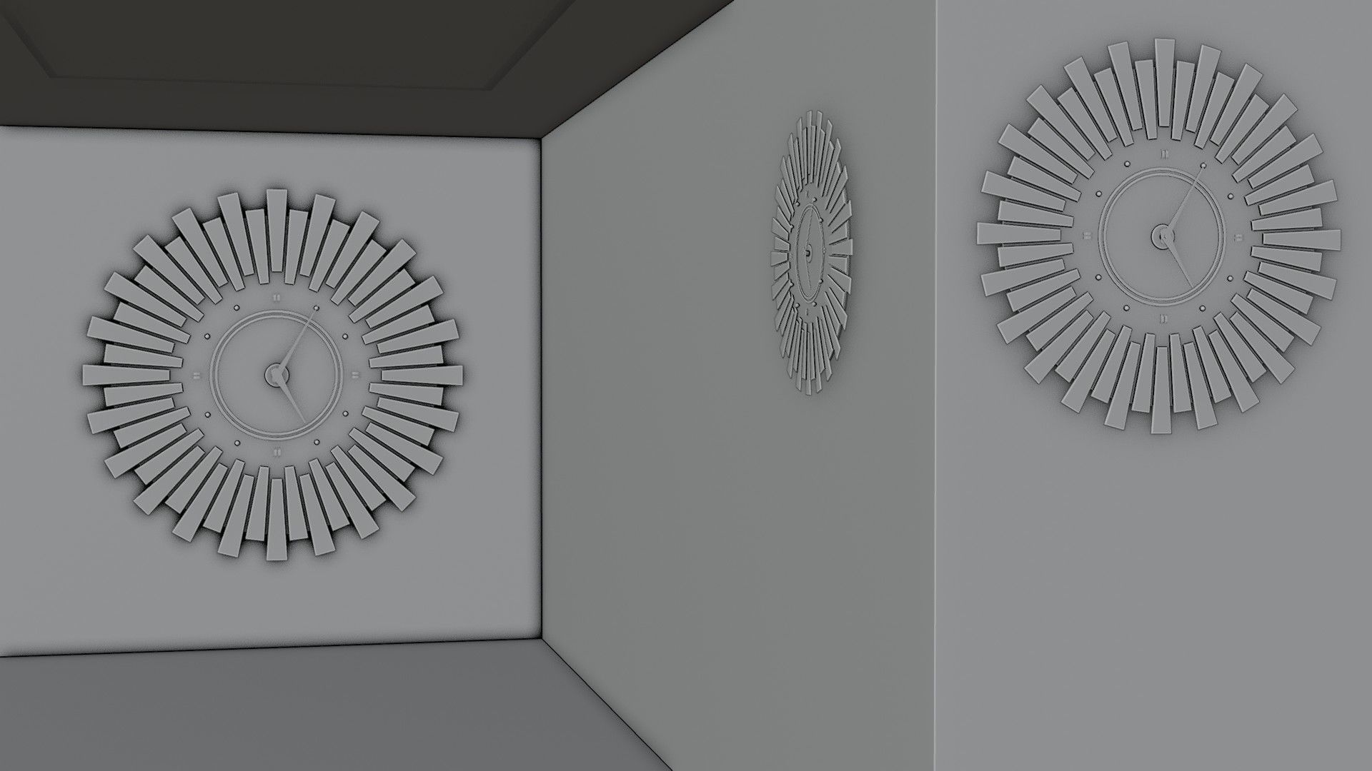 wall clock Free low-poly 3D model_1