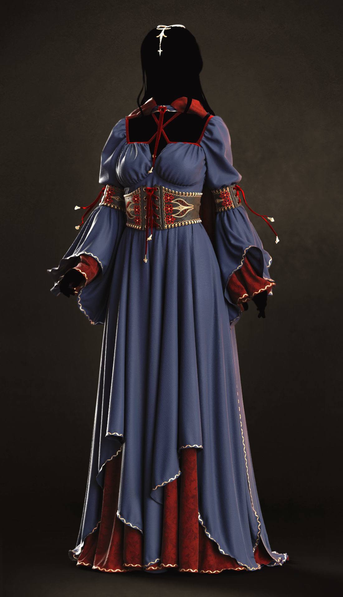 Fantasy outfit 4 - Marvelous Designer project and OBJ 3D model_1