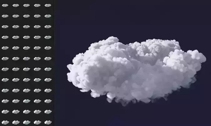 60 clouds VDB format Blender Unreal Engine 4K png and Sprite 3D model 60 clouds VDB format Blender Unreal Engine 4K png and Sprite 3D model