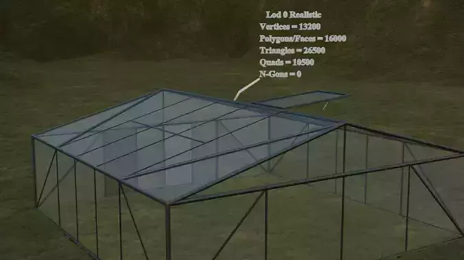 Green House  Realistic Lod0 3D model