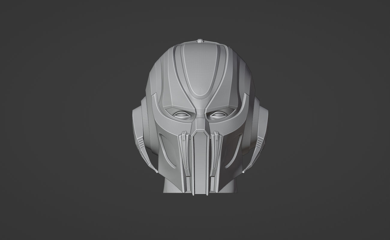 Cyber Sub Zero helmet from Mortal Kombat 9 3D print model_2