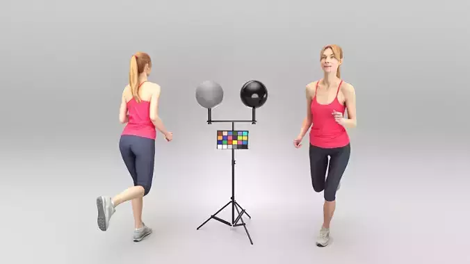 Beautiful woman running  459