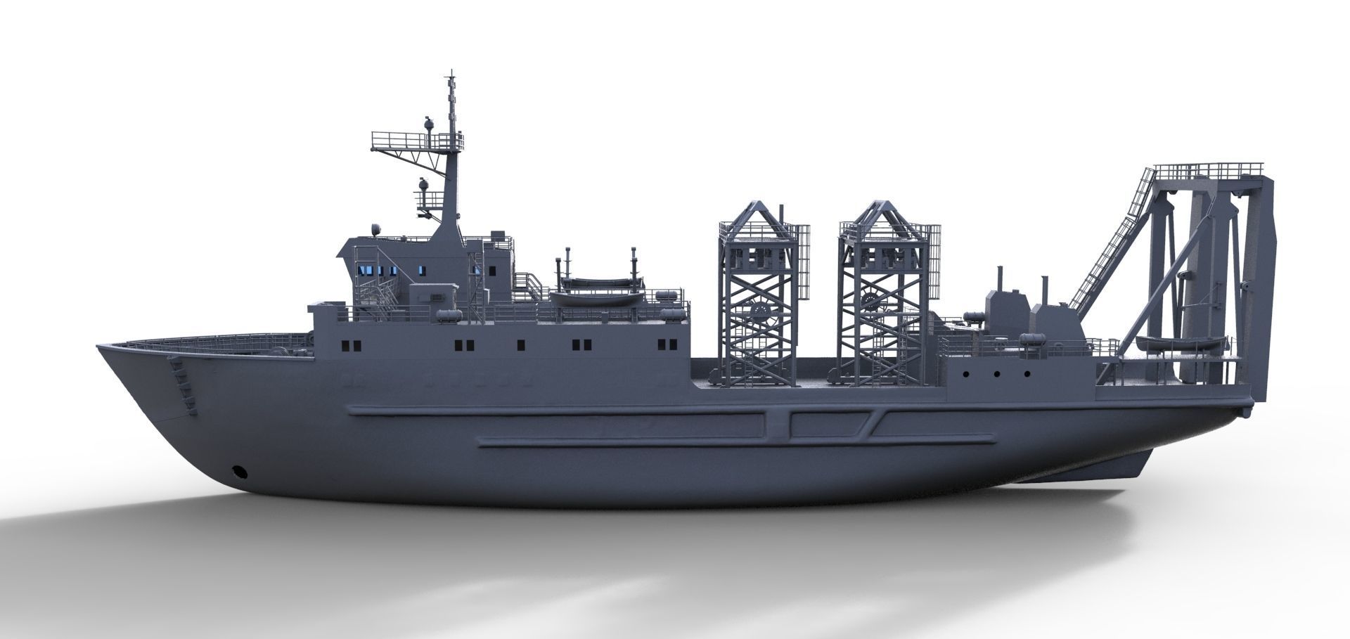 MS Brocken Modelship heavy load vessel 3D print model_1