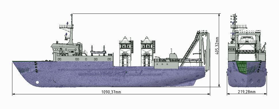 MS Brocken Modelship heavy load vessel 3D print model_4
