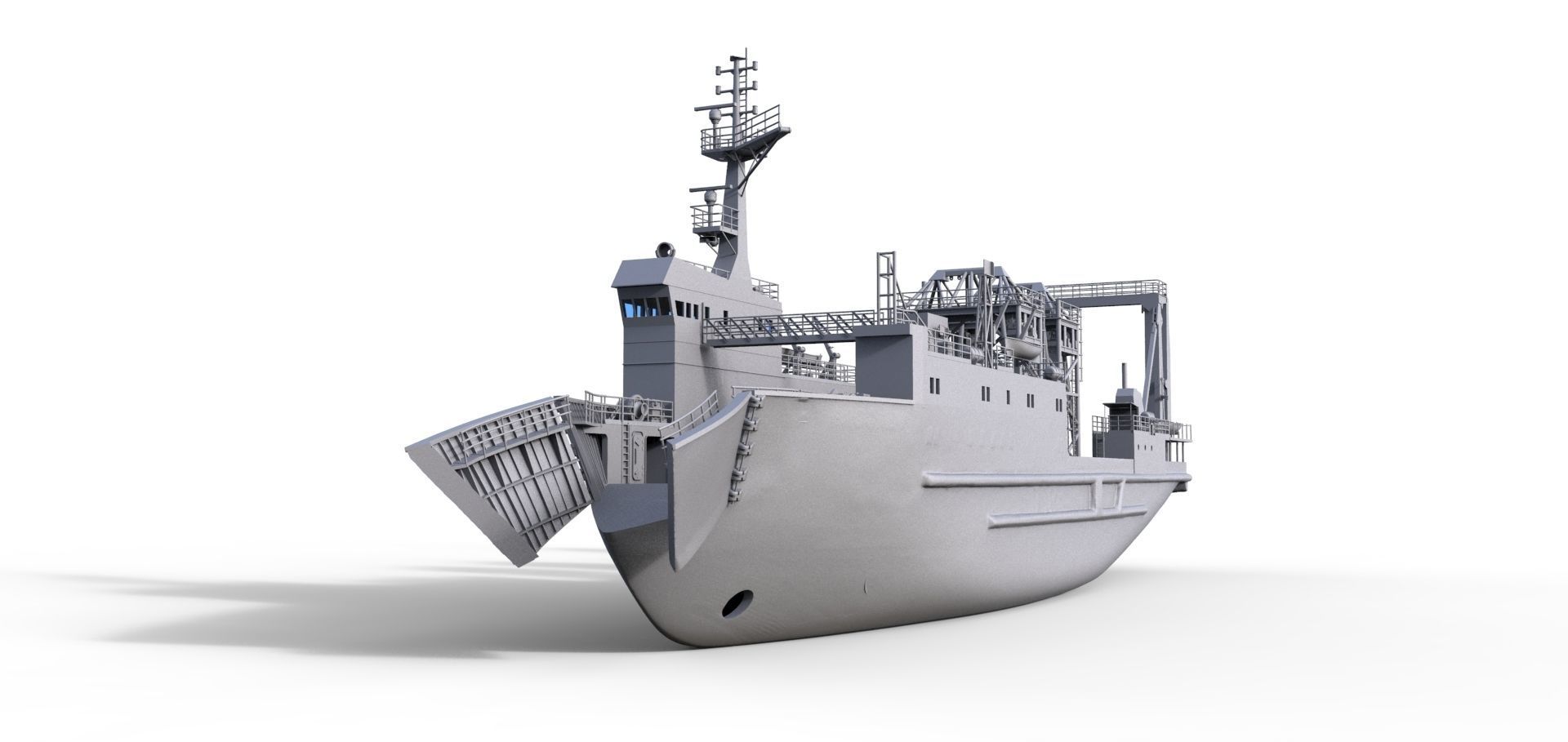 MS Brocken Modelship heavy load vessel 3D print model_3