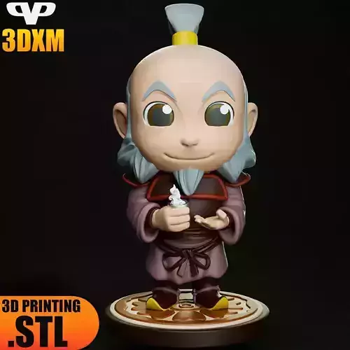 Uncle Iroh Chibi STL for 3D Printing ChibiSTL 3DXM