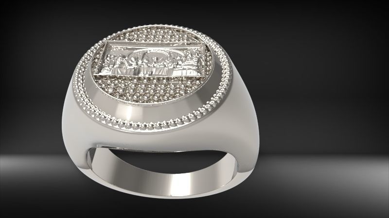 Last Supper Jesus Christ Signet Round Ring Jewelry 3D print model_7