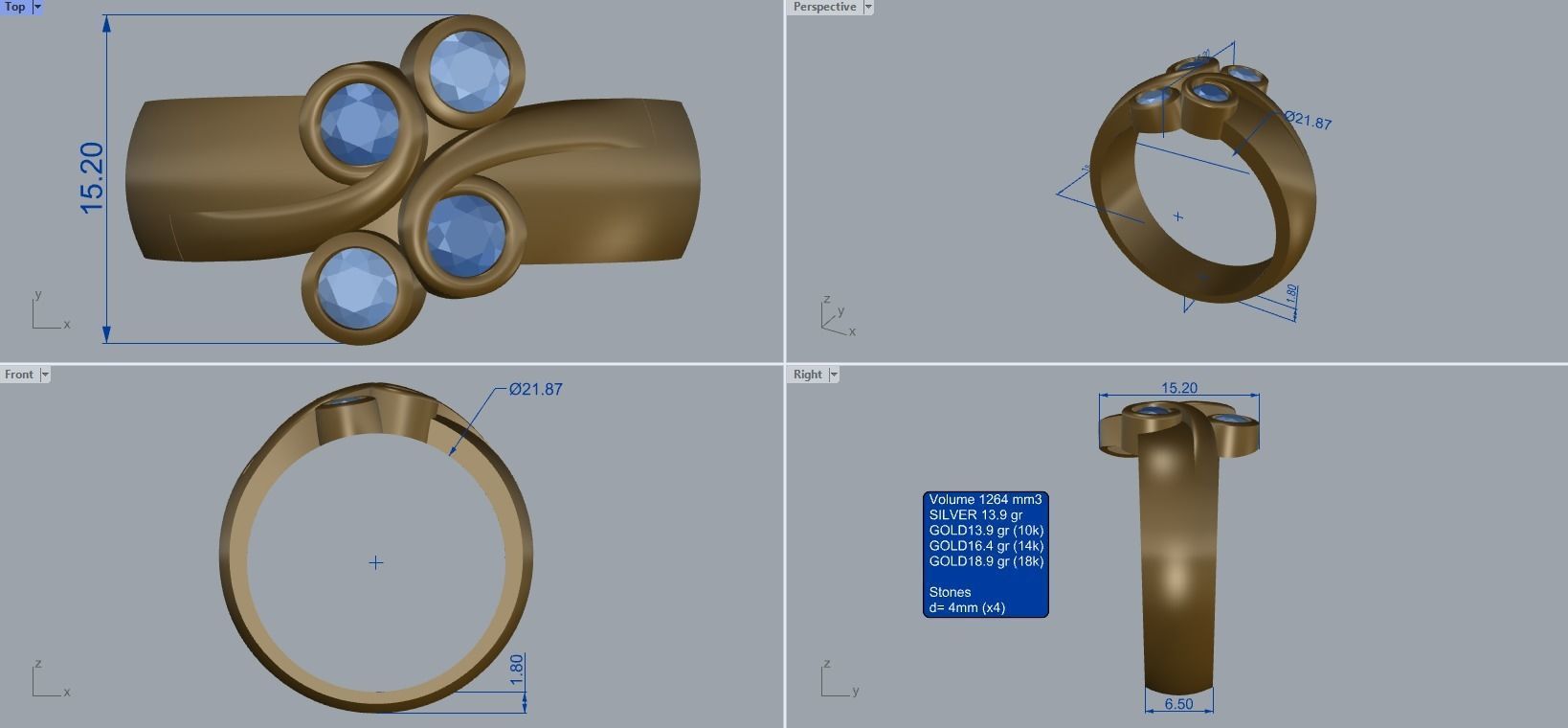 R 058 quarto rig 3D print model_12