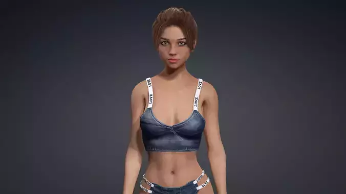 Sexy Character - Fully Rigged 3D model
