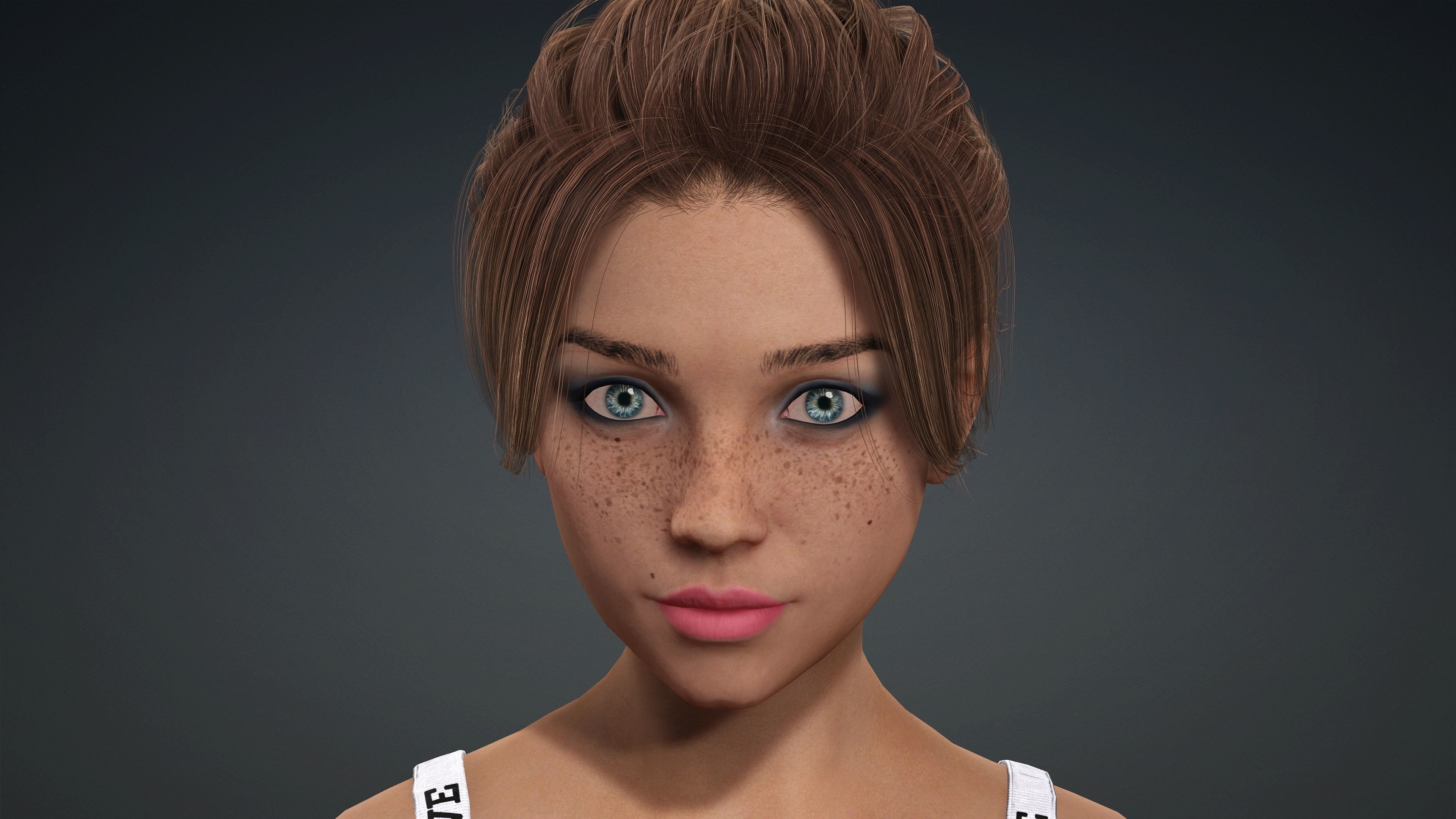 Sexy Character - Fully Rigged 3D model Low-poly 3D model_2