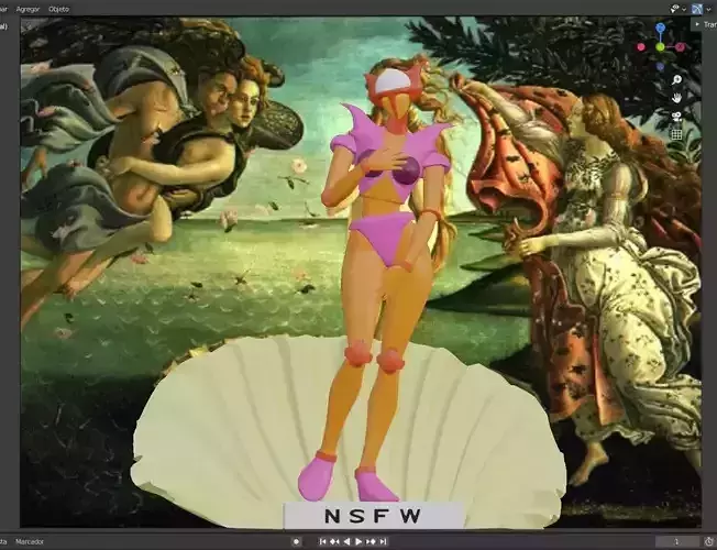 The birth of Aphrodita A 3D print model