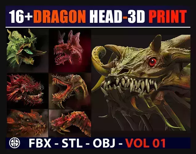 Dragons for 3D Print-Dragon-3D Print-Character for 3D Print