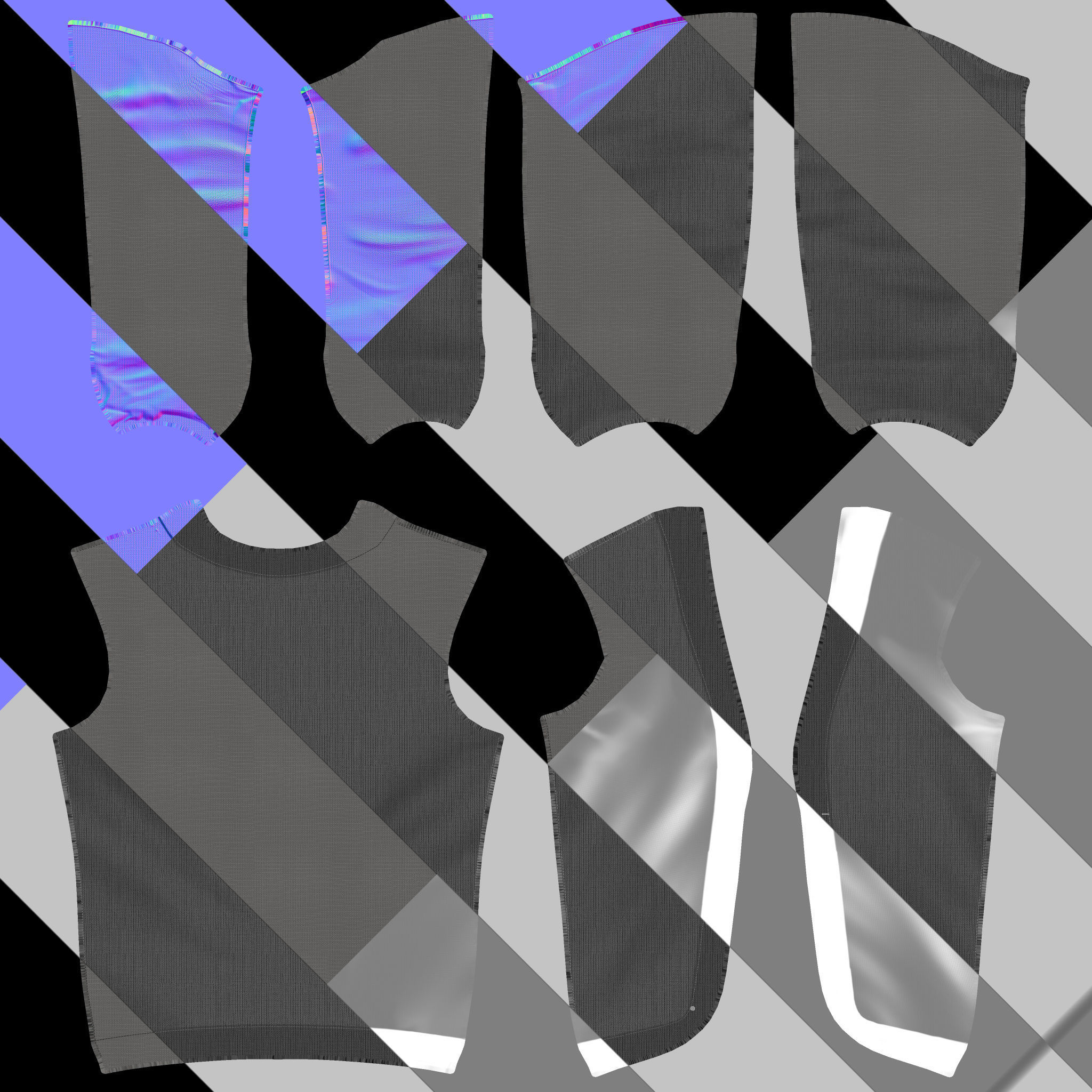 Cartoon Woman Rigged - Blender Low-poly 3D model_21