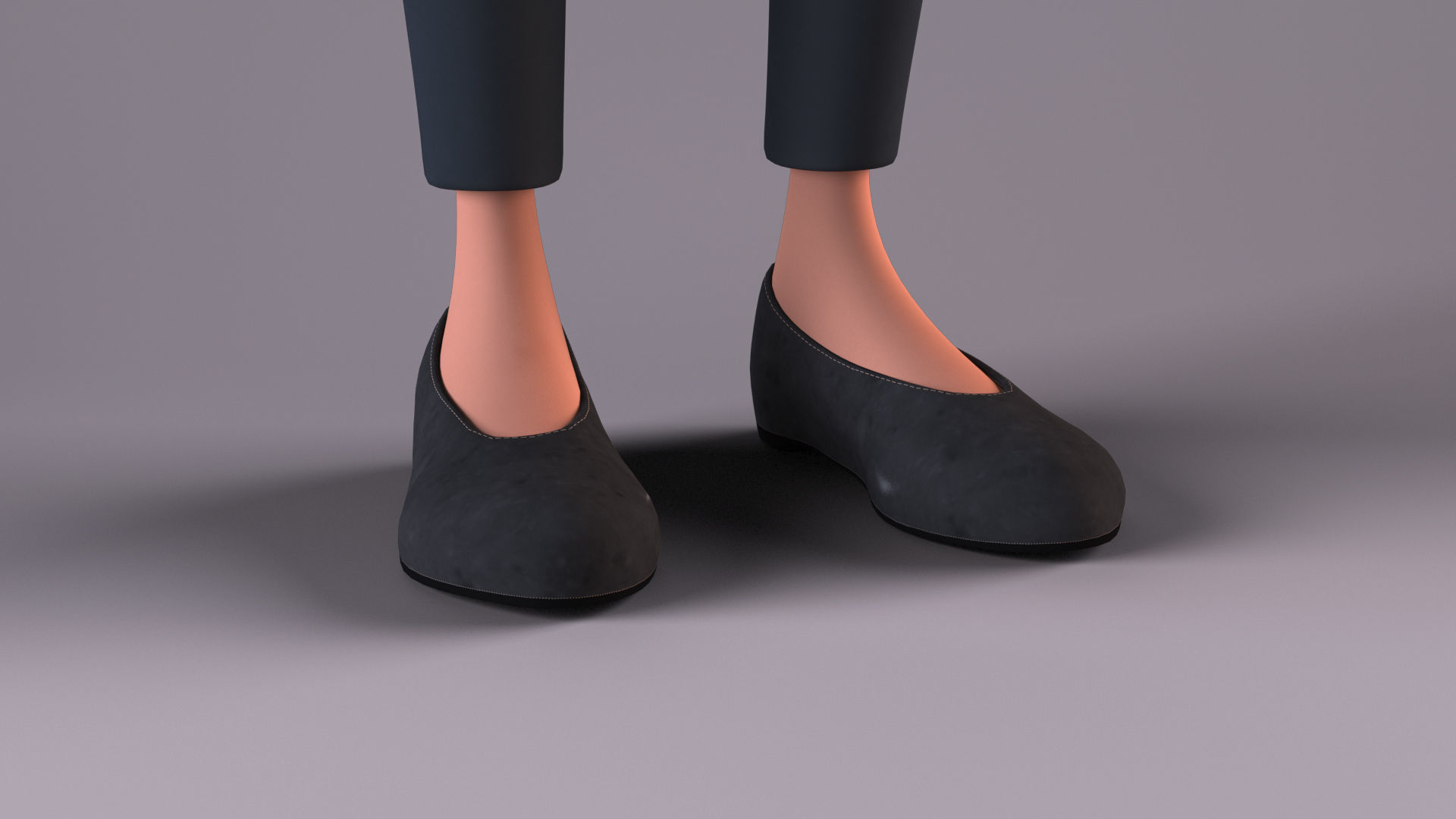 Cartoon Woman Rigged - Blender Low-poly 3D model_11