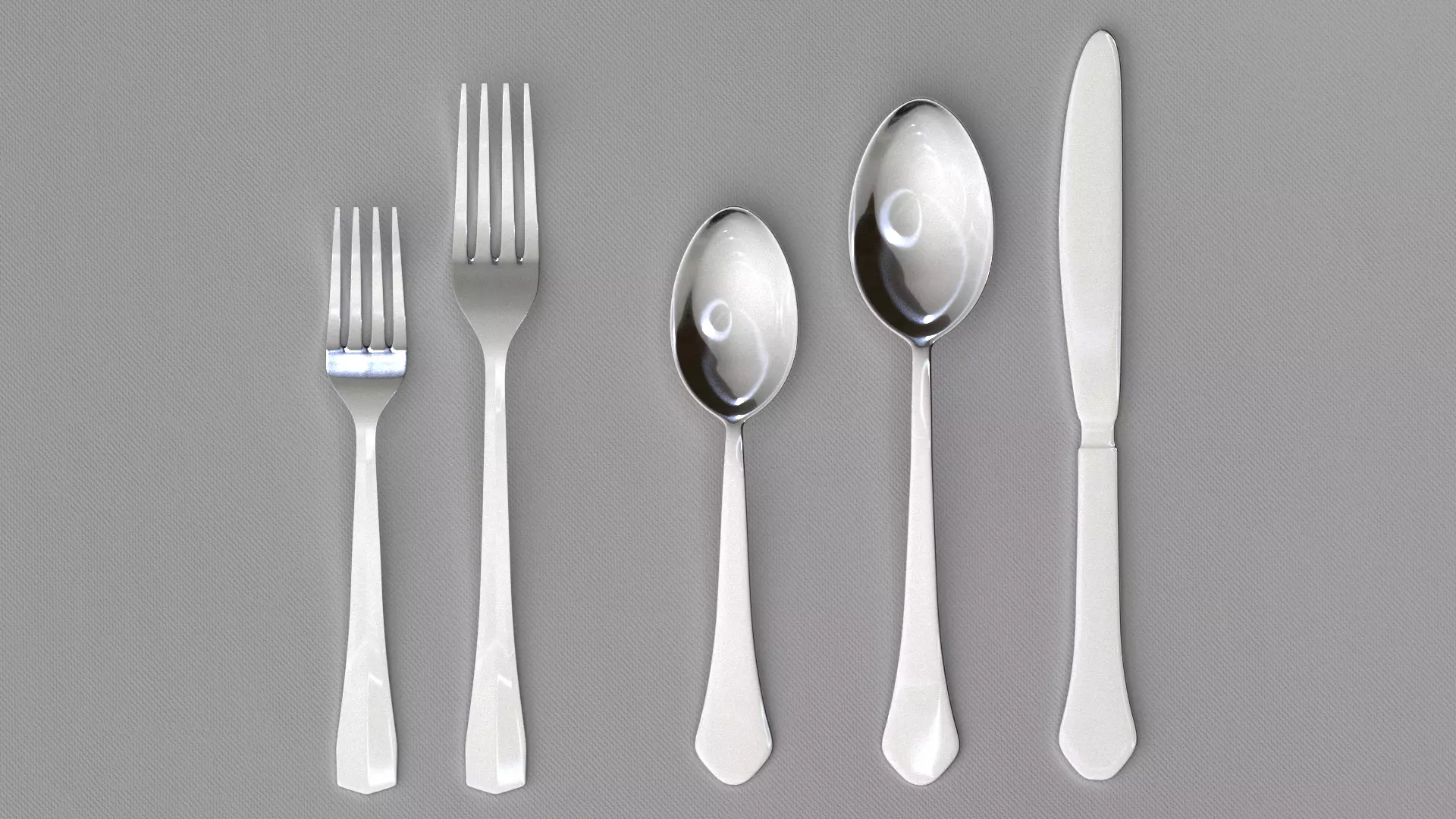 Silverware Collection 3D model_0