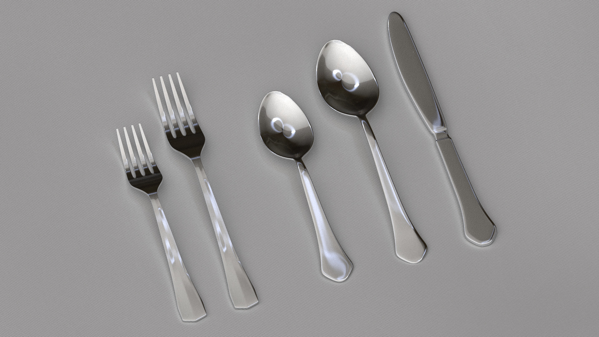 Silverware Collection 3D model_1