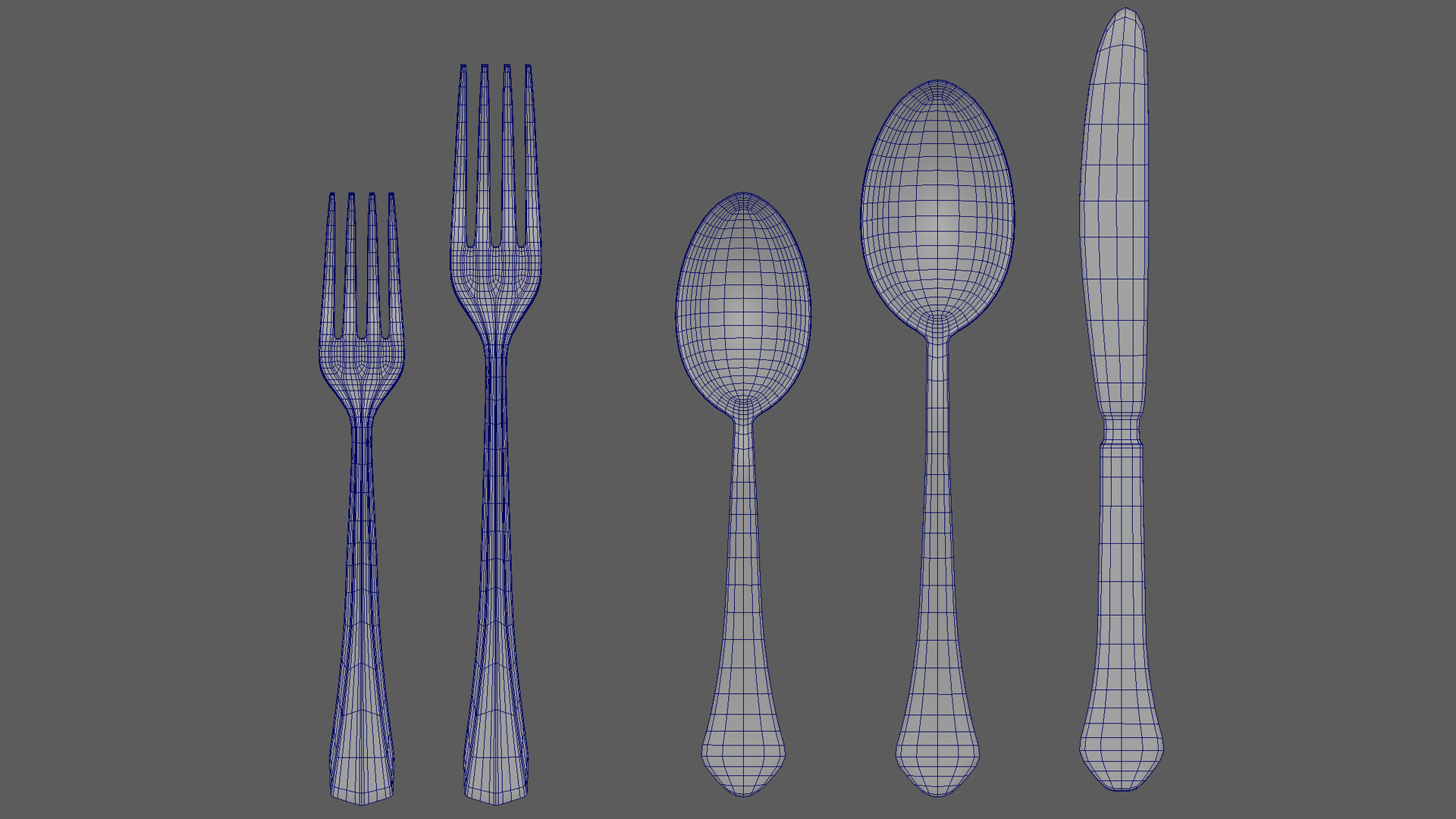 Silverware Collection 3D model_2