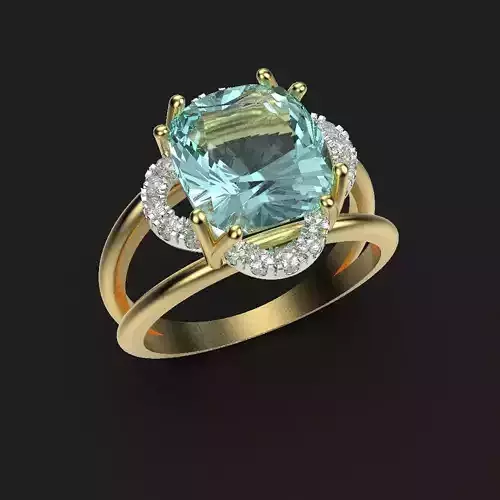 ring with blue stone