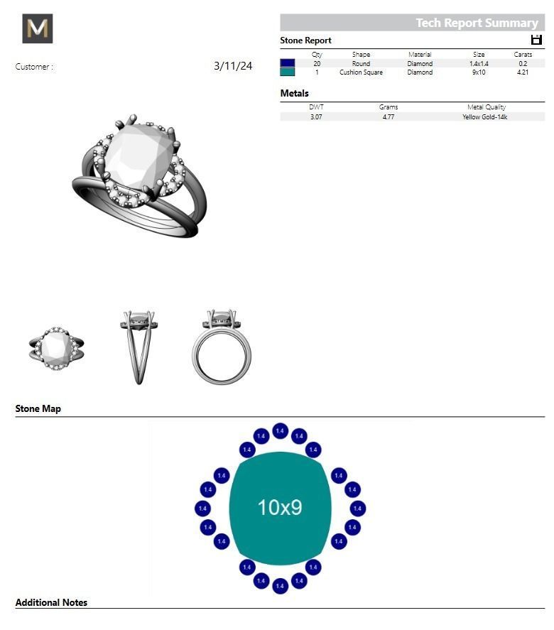 ring with blue stone 3D print model_3