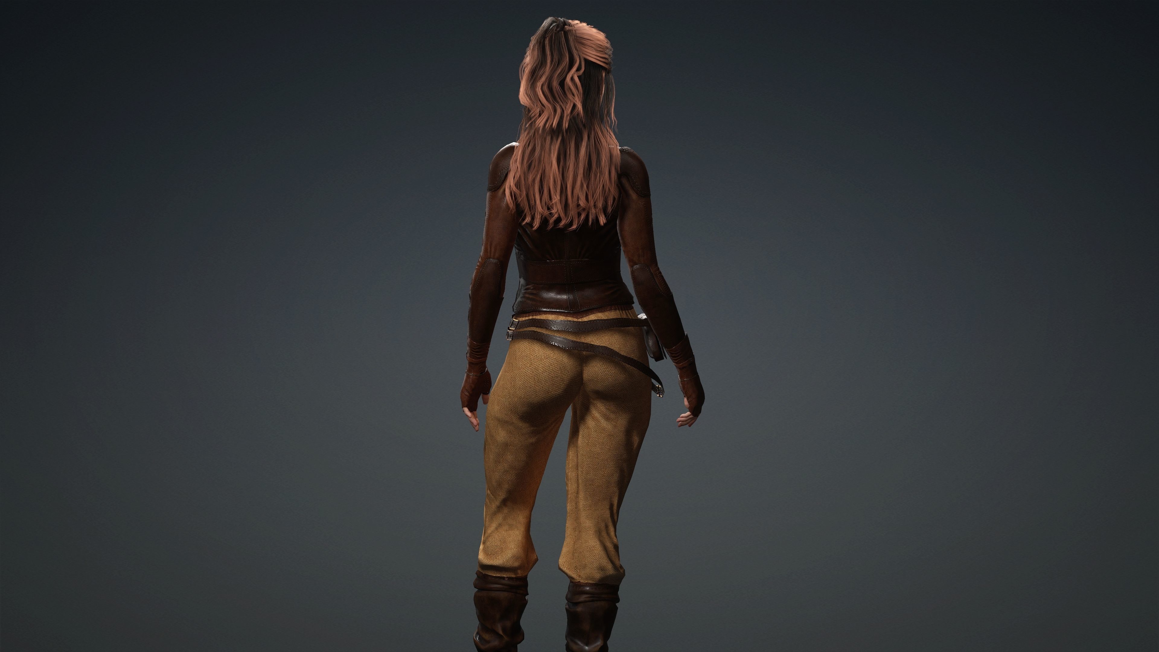 Sexy Character - Fully Rigged 3D model Low-poly 3D model_6