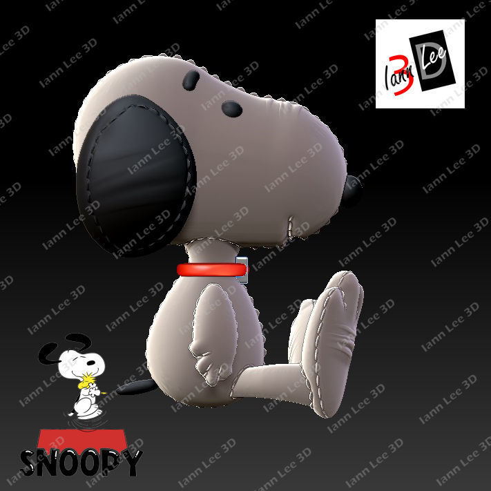 Snoopy Peluche Plush Peanuts Fan Art 3D print model_2