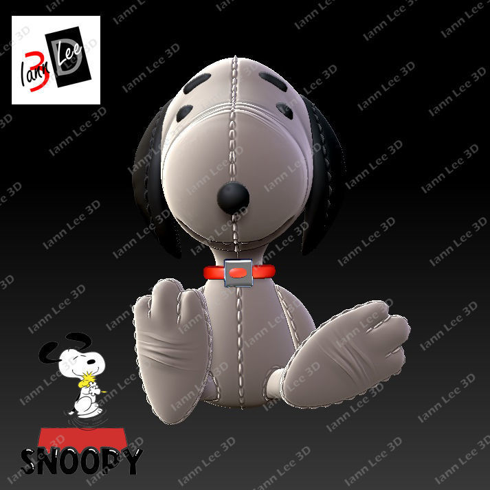 Snoopy Peluche Plush Peanuts Fan Art 3D print model_1